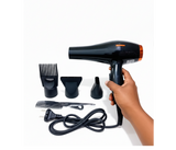 High-Power 5000W Hair Dryer with 5-in-1 Styling Kit, Ionic Technology, Cold Air, Black/Bronze | JPO4573