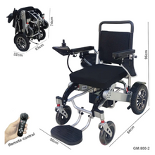 Electric Wheelchair Portable with Remote, Foldable, 250W Black  | 800 2