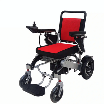 Electric Wheelchair Portable with Remote, Foldable, 250W Red  | 800 2