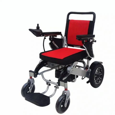 Electric Wheelchair Portable with Remote, Foldable, 250W Red  | 800 2