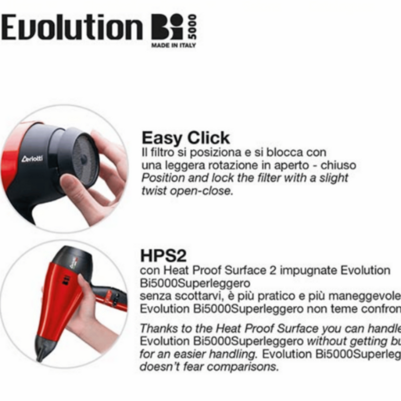 CERIOTTI | Evolution Bi 5000 Professional Hair Dryer Red