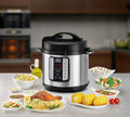 BLACK + DECKER | Smart Steam Pot Electric Pressure Cooker 7 In 1 with 12-Programs 6LTR 1000W Black/Silver |PCP1000-B5