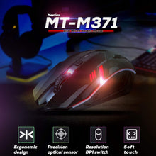 MEETION | USB Wired Gaming Mouse 4 Buttons Rainbow Backlit | MT-M371