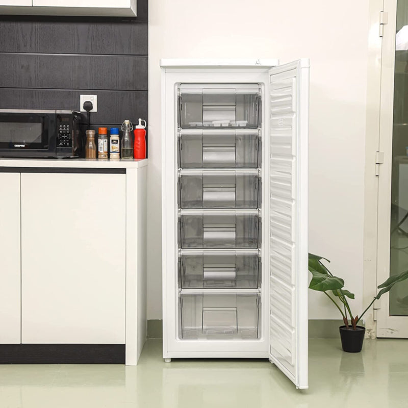 GEEPAS | Upright Freezer 200Ltr 100W 5 Drawers | GRFU2006