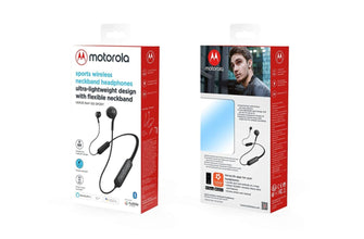MOTOROLA | Lifestyle Wireless Bluetooth in Ear Neckband Headphone with Mic Black | VERVE RAP