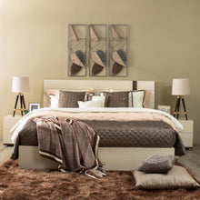 Maybell 180X200 King Bed Set - White Maple / Walnut | 810100100283