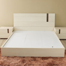 Maybell 180X200 King Bed Set - White Maple / Walnut | 810100100283
