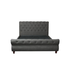 DANUBE | Oxford 150X200 Rolled-Top Sleigh Queen Bed - Charcoal | 810100100325