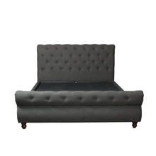 DANUBE | Oxford 180X200 Rolled-Top Sleigh King Bed - Charcoal | 810100100326