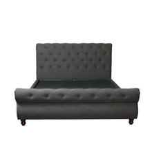 DANUBE | Oxford 180X200 Rolled-Top Sleigh King Bed - Charcoal | 810100100326