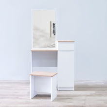 DANUBE | Martina 180x200 King Bed Set + Dresser and Stool - White/Sonoma Oak | 810100100392