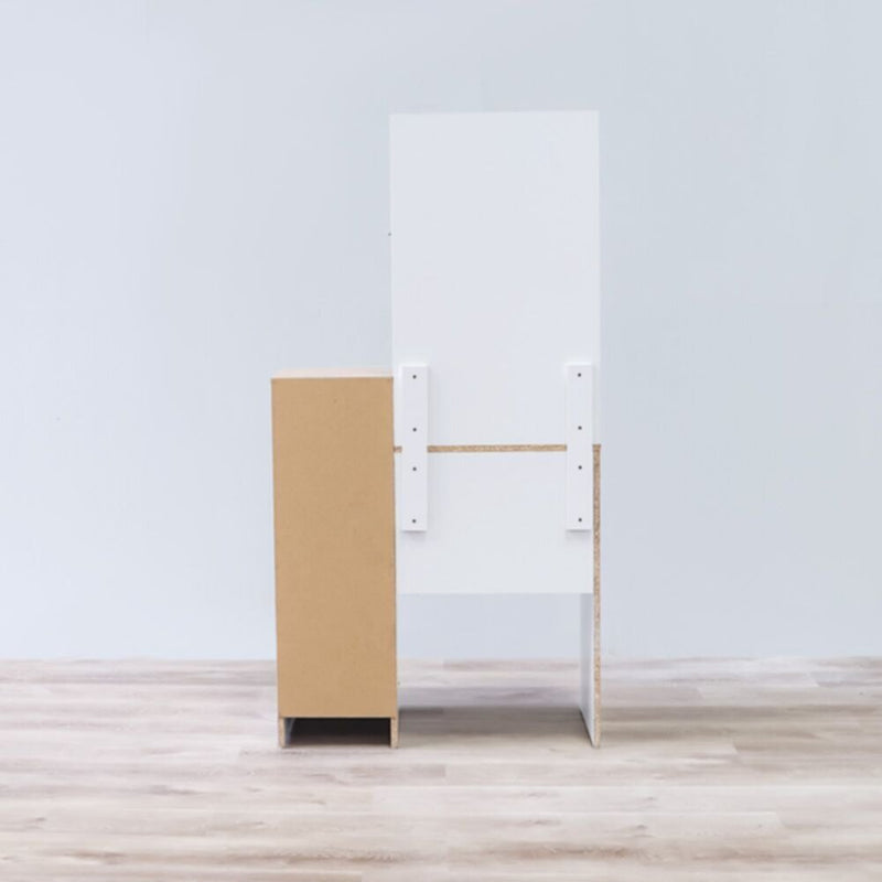 DANUBE | Martina 180x200 King Bed Set + Dresser and Stool - White/Sonoma Oak | 810100100392