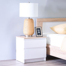 DANUBE | Martina 180x200 King Bed Set + Dresser and Stool - White/Sonoma Oak | 810100100392