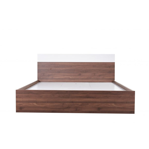 DANUBE | New Allano 180x200 King Bed Dark Walnut White | 810100100411