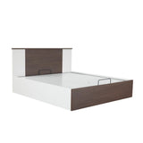 DANUBE | Thomas 180 X 200 King Bed With Hydraulic Underbed Storage White Walnut | 810100100913