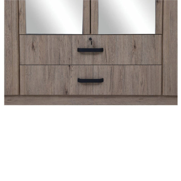 DANUBE | Raymond 4 Door Wardrobe - Summer Oak | 810100700200
