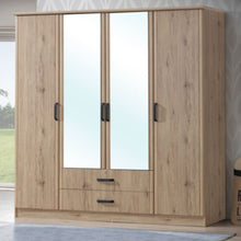 DANUBE | Raymond 4 Door Wardrobe - Summer Oak | 810100700200