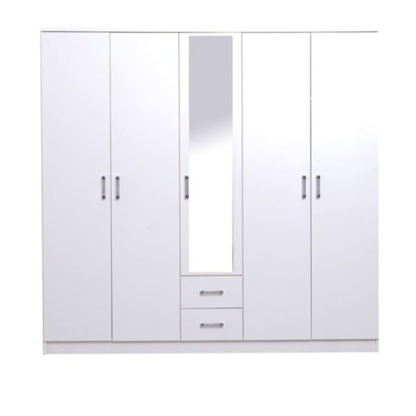 Astoria 5 Door Wardrobe - White | 810100700333