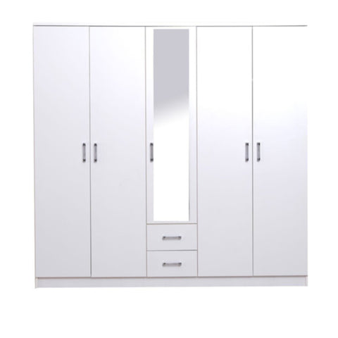 Astoria 5 Door Wardrobe - White | 810100700333