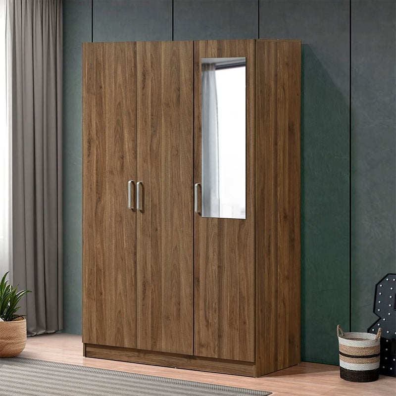 DANUBE | Supreme 3Door Wardrobe With Mirror Brown | 810100700758