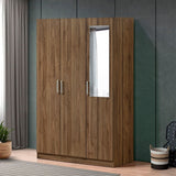 DANUBE | Supreme 3Door Wardrobe With Mirror Brown | 810100700758