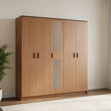 DANUBE | Pera 5 Door Wardrobe With Mirror Brown | 810100700876