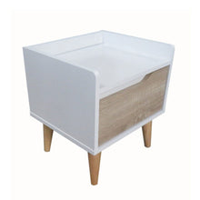 DANUBE | Aurora Night Stand - White / Natural Oak | 810101000210