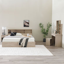 DANUBE | Gamorah 180X200 King Bed Set + Dresser And Stool - Sonoma Oak | 810101700097