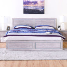 DANUBE | Torino 180x200 King Bed Set + Dresser with Mirror - Grey Oak/Silver Line | 810101700098
