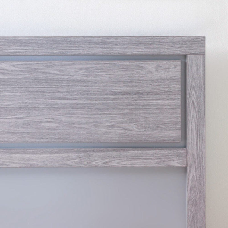 DANUBE | Torino 180x200 King Bed Set + Dresser with Mirror - Grey Oak/Silver Line | 810101700098