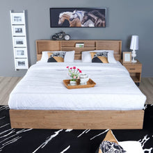 DANUBE | Gamorah 180X200 King Bed Set + Dresser and Stool - Oak | 810101700666