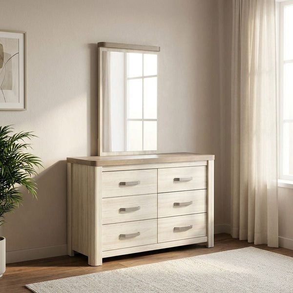 DANUBE | Olivos 6-Drawer Dresser with Mirror Grey | 810101800072