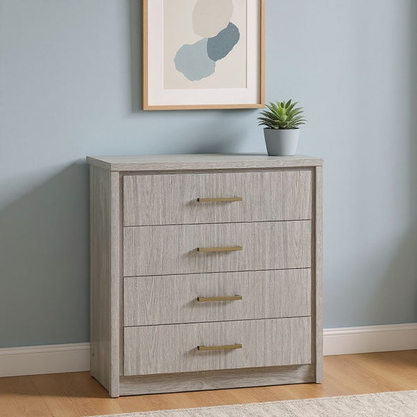 DANUBE | Torino 5 Drawer Chest Cabinet  Grey Oak Silver Line | 810101800126