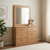 DANUBE | Zirco 6-Drawer Dresser with Mirror-Brown | 810101800159