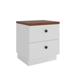 DANUBE | Pera 2-Drawer Night Stand White Light Walnut | 810101800181