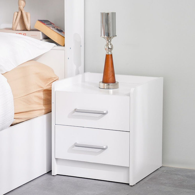 DANUBE | Supreme 2 Drawer Nightstand White | 810101800391