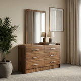 DANUBE | Supreme 6Drawers Master Dresser With Mirror Brown | 810101800456