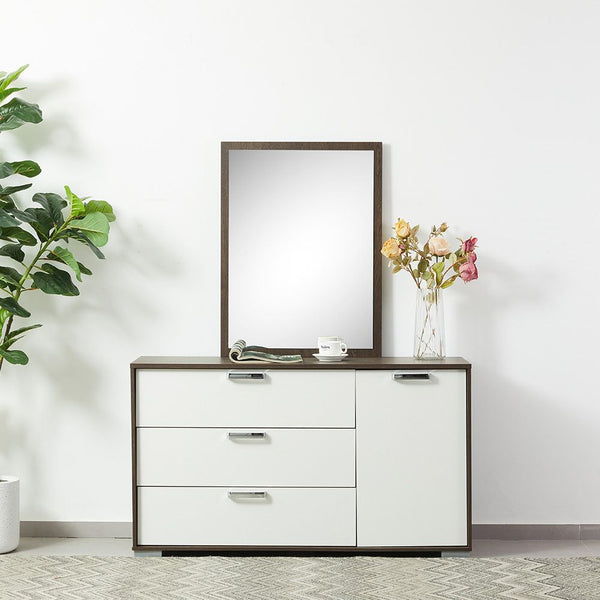 DANUBE | Thomas Dresser with Mirror White Walnut | 810101800544