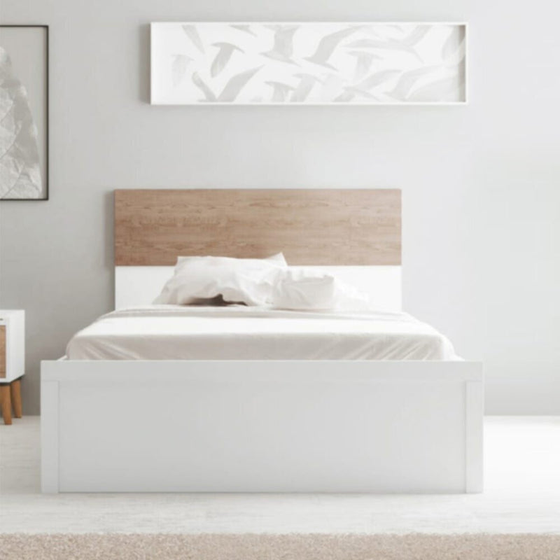 DANUBE | Aurora 120X200 Single Bed - White / Natural Oak | 810201000057