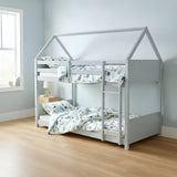 DANUBE | Derby House 90x200 Solid Wood Bunk Bed Grey | 810201000134