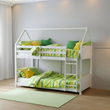 DANUBE | Derby House 90x200 Solid Wood Bunk Bed White | 810201000135