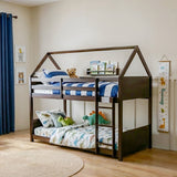 DANUBE | Derby House 90x200 Solid Wood Bunk Bed Espresso | 810201000136