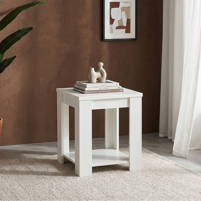 DANUBE | Heather End Table-White | 810300100170