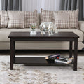DANUBE | Linda 2 Layer Coffee And End Table Set - Dark Walnut | 810300200658