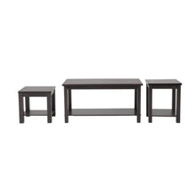 DANUBE | Linda 2 Layer Coffee And End Table Set - Dark Walnut | 810300200658
