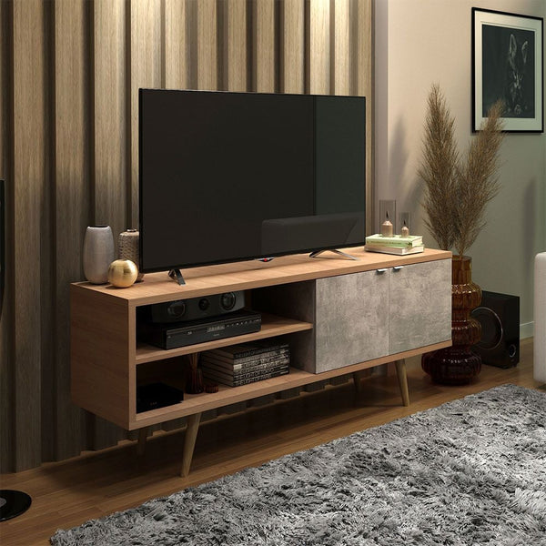DANUBE | Wynn TV Unit with 2 Doors Up to 60" Light Brown Grey | 810300300332