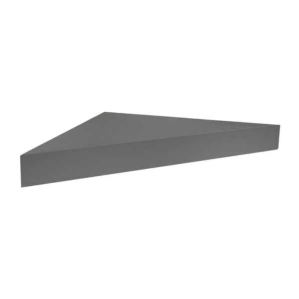 DANUBE | Triangle Corner Wall Shelf - 35x35x3.8 cm - Gloss Grey | 810300400055
