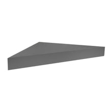 DANUBE | Triangle Corner Wall Shelf - 35x35x3.8 cm - Gloss Grey | 810300400055