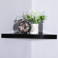 DANUBE | Triangle Corner Wall Shelf - 35x35x3.8 cm - Gloss Black | 810300400056