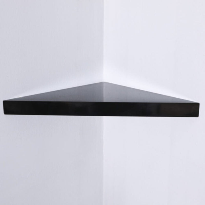 DANUBE | Triangle Corner Wall Shelf - 35x35x3.8 cm - Gloss Black | 810300400056